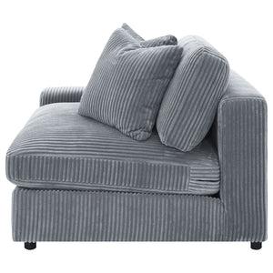 Marcus - Fog Track Arms Reversible Sectional With Pillows - Fog