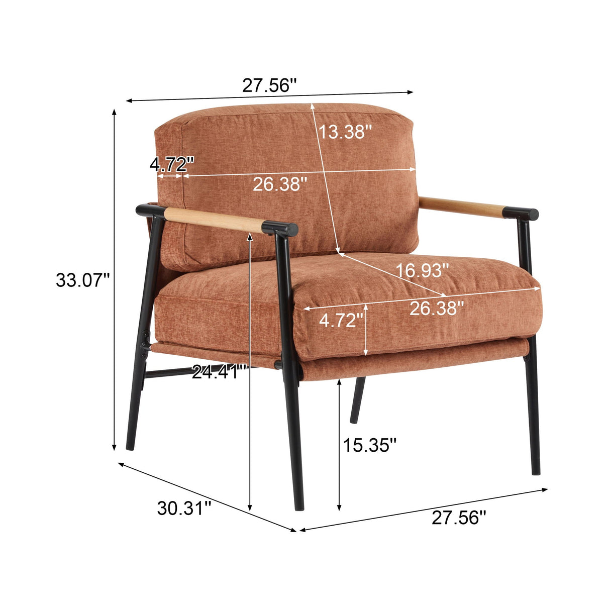Modern Accent Chair With Plush Cushions, Cozy Seating - Best Buy Furniture