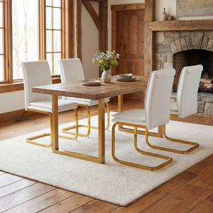 Modern Dining Chairs Set of 4, PU Leather