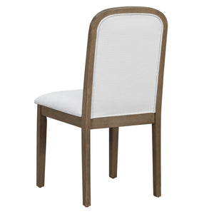 TREXM Vintage Style Dining Chair Set with 4 Upholstered Chairs