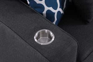Cooper - Comfort Sectional Sofa With Ottomans And Cupholder