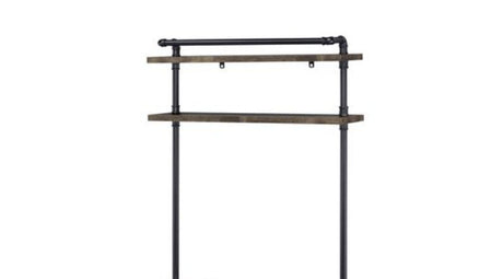 Ensata - Rustic Writing Desk - Black / Oak - Best Buy Furniture