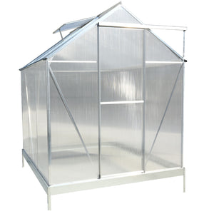 Polycarbonate house, Heavy Duty Outdoor Aluminum Walk-In House Kit With Rain Gutter, Vent And Door For Backyard Garden