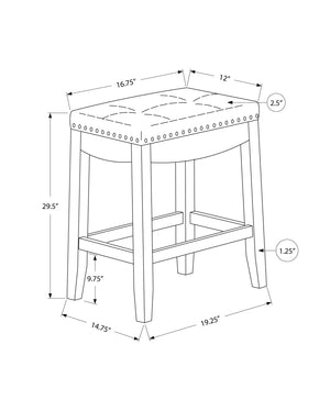 Comfortable Bar Stool, Bar Height, Saddle Seat, Transitional (Set of 2) - Best Buy Furniture