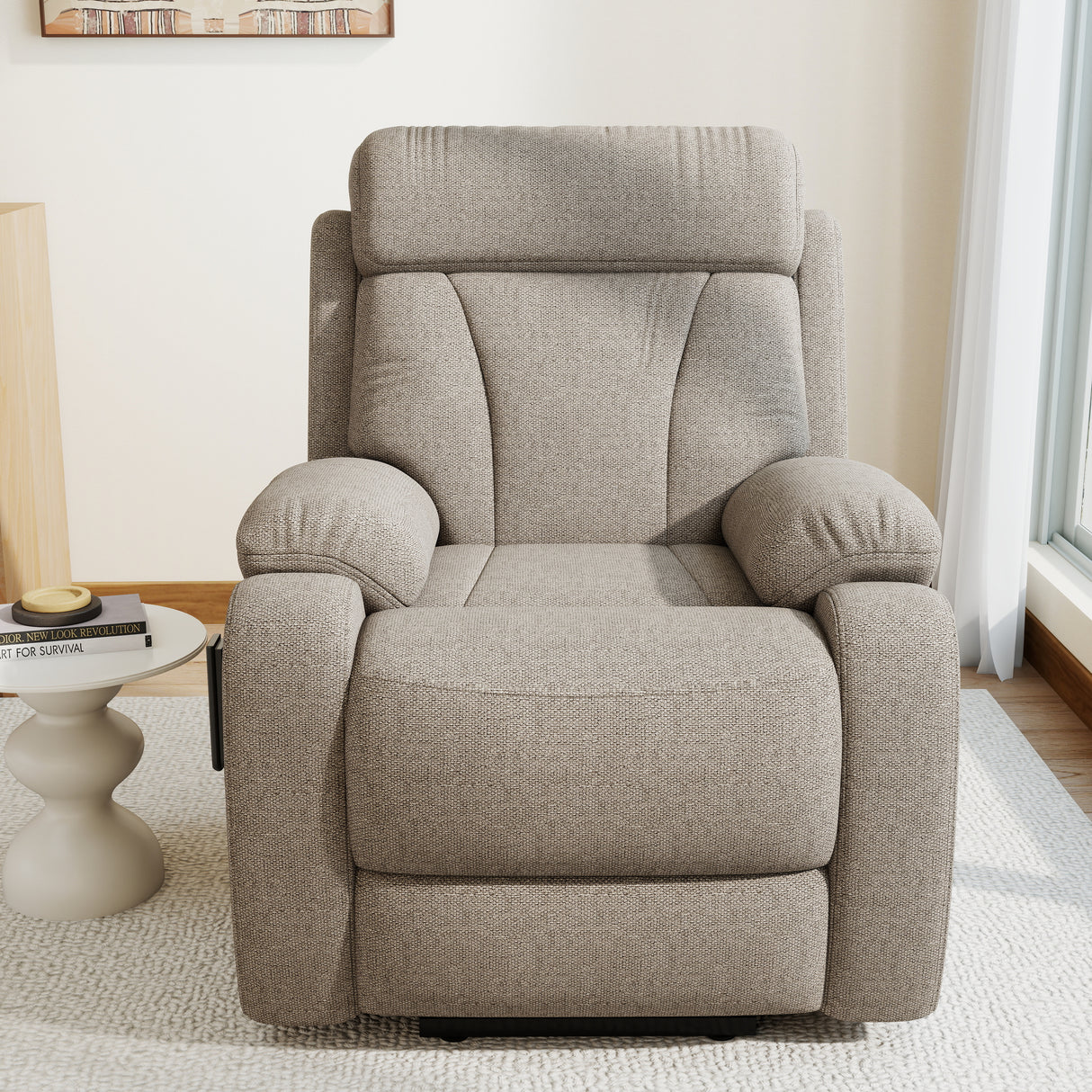 Power Lift Recliner for Elderly - Adjustable Velvet Chair