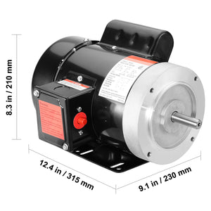 0.75HP Electric Motor 1725 RPM AC 115V/230V 56C Frame