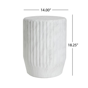 Outdoor Cicci Carved Side Table