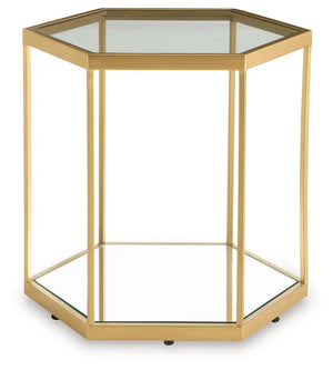 Veerwick - Accent Cocktail Table - Gold Finish - Best Buy Furniture