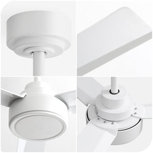 52" Ceiling Fan Without Light with Remote Control and Reversible DC Motor