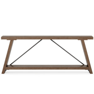 Console Table Extra Long Sofa Table With 2 Tier Shelves For Living Room
