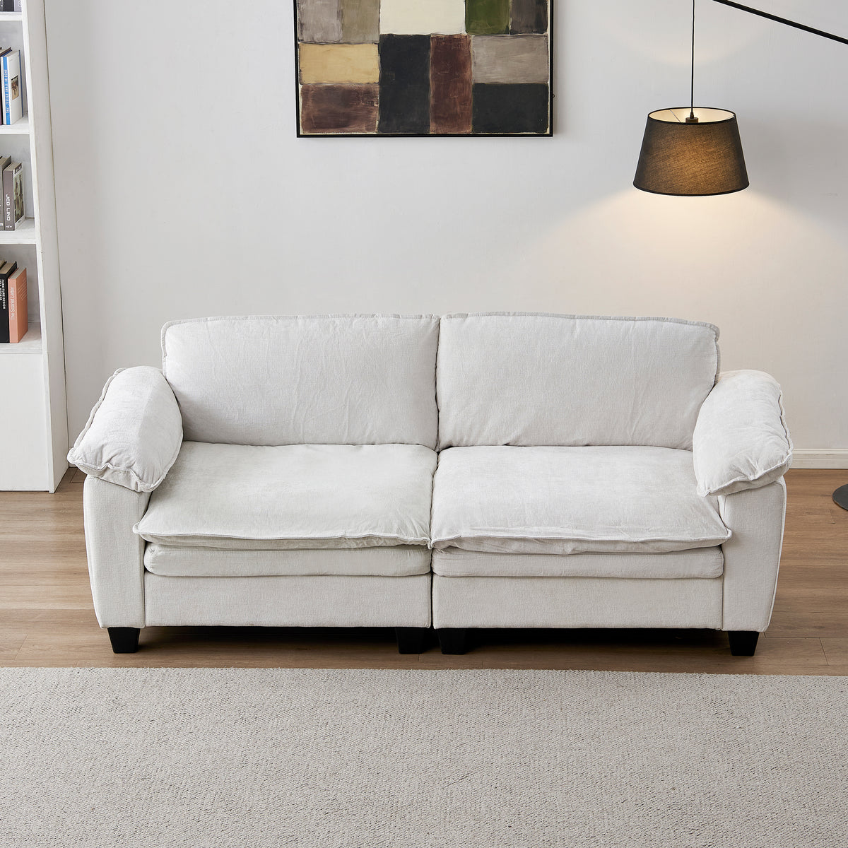 Luxury Chenille Upholstered Loveseat Couch