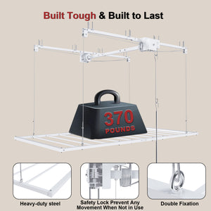 Overhead Garage Storage Rack 3x6 FT for High Ceilings
