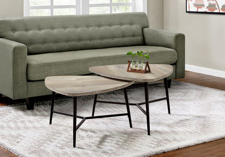 Table Set, Coffee, End, Side, Accent, Living Room / Beige Laminate, Contemporary, Modern (Set of 2) - Taupe - Best Buy Furniture