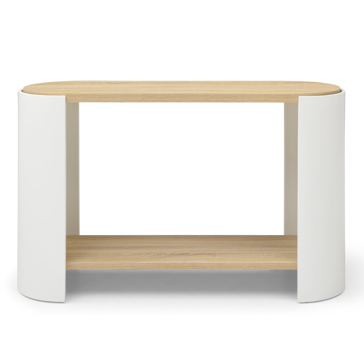 End Table with 2-Layer Storage Shelves