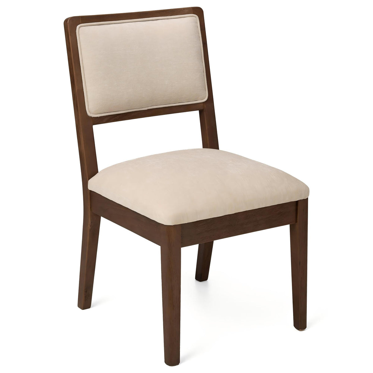 Set of 2 Compact Rubber Wood Dining Chairs
