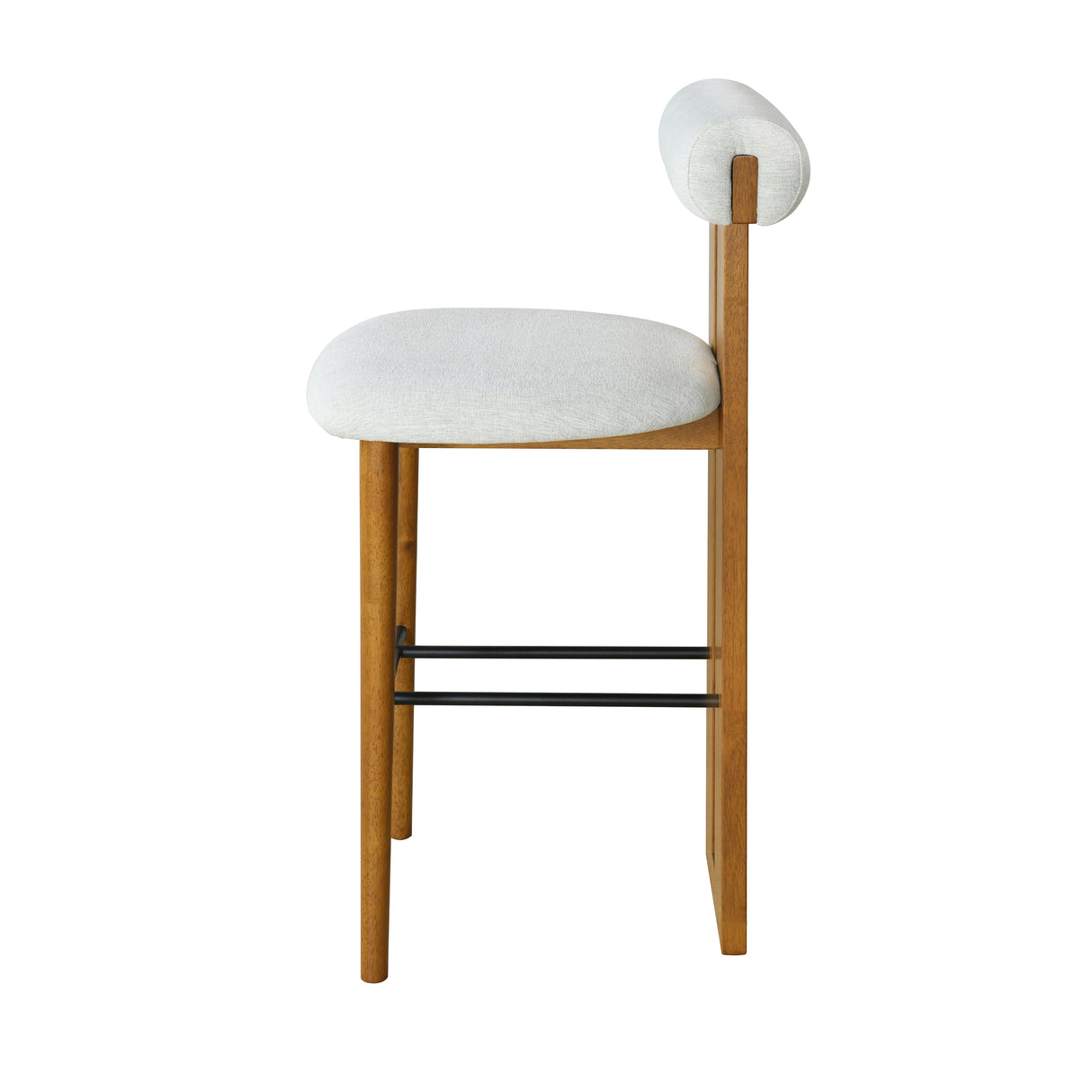 Renee Indoor Contemporary Rolled-Back Bar Stool