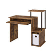 Lyphre - Computer Desk - Weathered Oak / Black - Best Buy Furniture