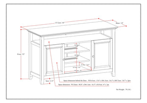 Amherst - TV Media Stand, Handcrafted