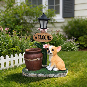 Sitting Corgi Dog Planter Outdoor Decor