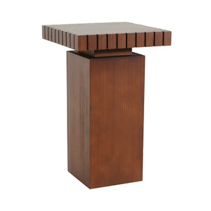 Walnut Wood Square End Table