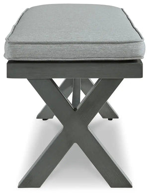 Elite Park - Bench With Cushion - Gray - Best Buy Furniture