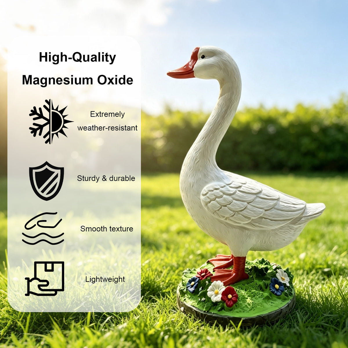 20 Inch DIY Paintable Goose Garden Statue
