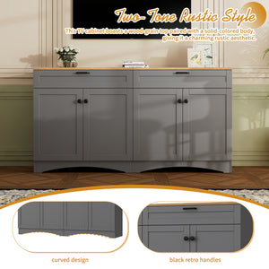 ON-TREND 3-Piece Farmhouse Entertainment Center
