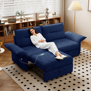 Multi-Functional 85-Inch Convertible Sofa Bed