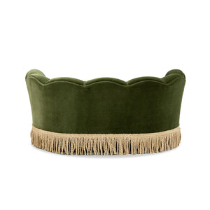 Clara 34.5" Scalloped Pet Sofa Bed - Medium, Olive