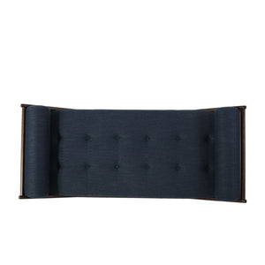 Chic Contemporary Chaise Lounge With Button Tufting And Bentwood Structure