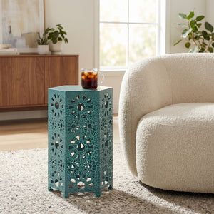 Eliana 12" Side Table, Outdoor End Table, Accent Table