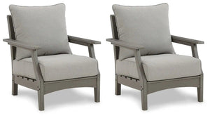Visola - Lounge Chair w/Cushion (Set of 2) - Gray - Best Buy Furniture