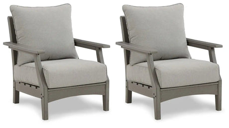 Visola - Lounge Chair w/Cushion (Set of 2) - Gray - Best Buy Furniture