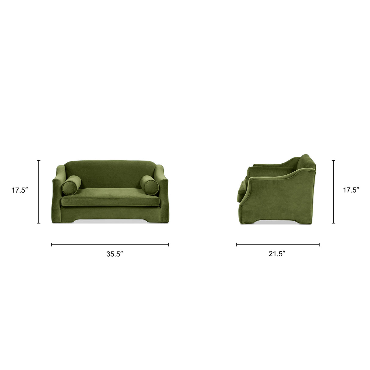 Paloma 35.5" Dog Sofa Bed - Medium in Olive
