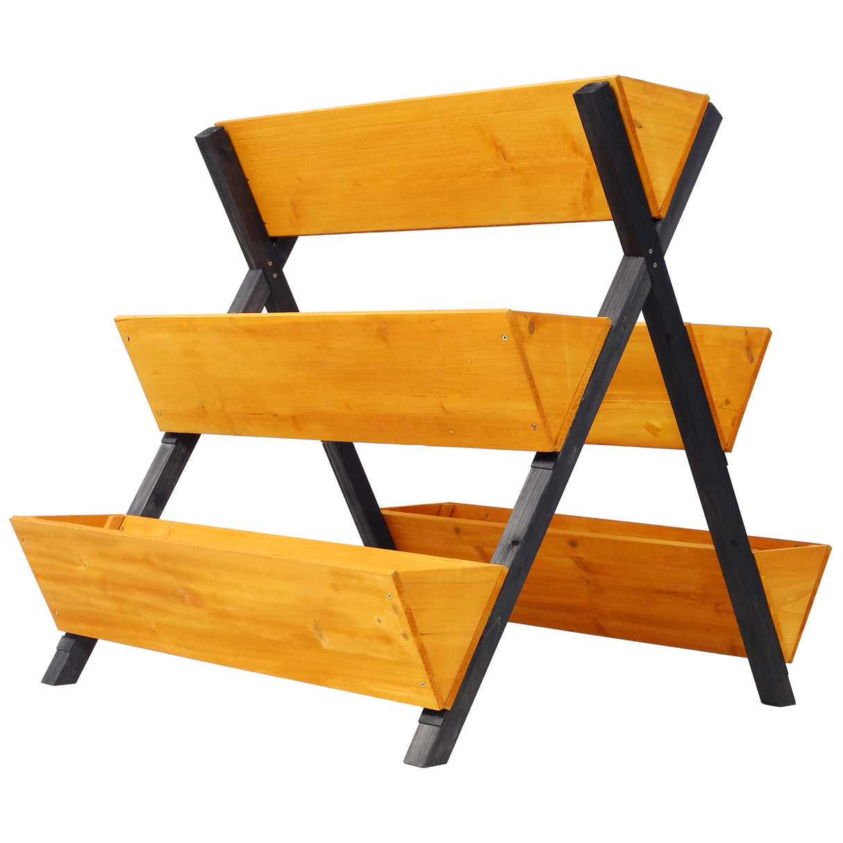 3 Tiers Wooden Vertical Raised Garden Bed with Legs