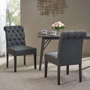 Broxton - Tuft Dining Rolltop Chairs With Button Tufted Backrest (Set of 2) - Best Buy Furniture