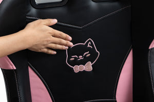 Cute Cat Gaming Chair with Paw Lumbar Cushion