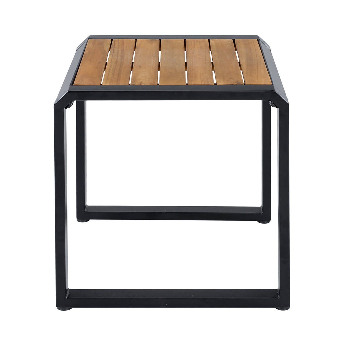 Outdoor Side Table with Teak Wood Top