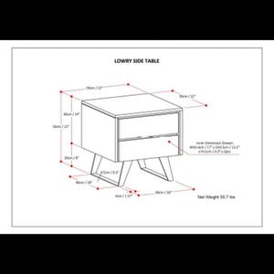 Lowry - Side Table - Natural
