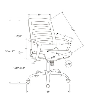 Office Chair, Adjustable Height, Swivel, Ergonomic, Armrests - Best Buy Furniture