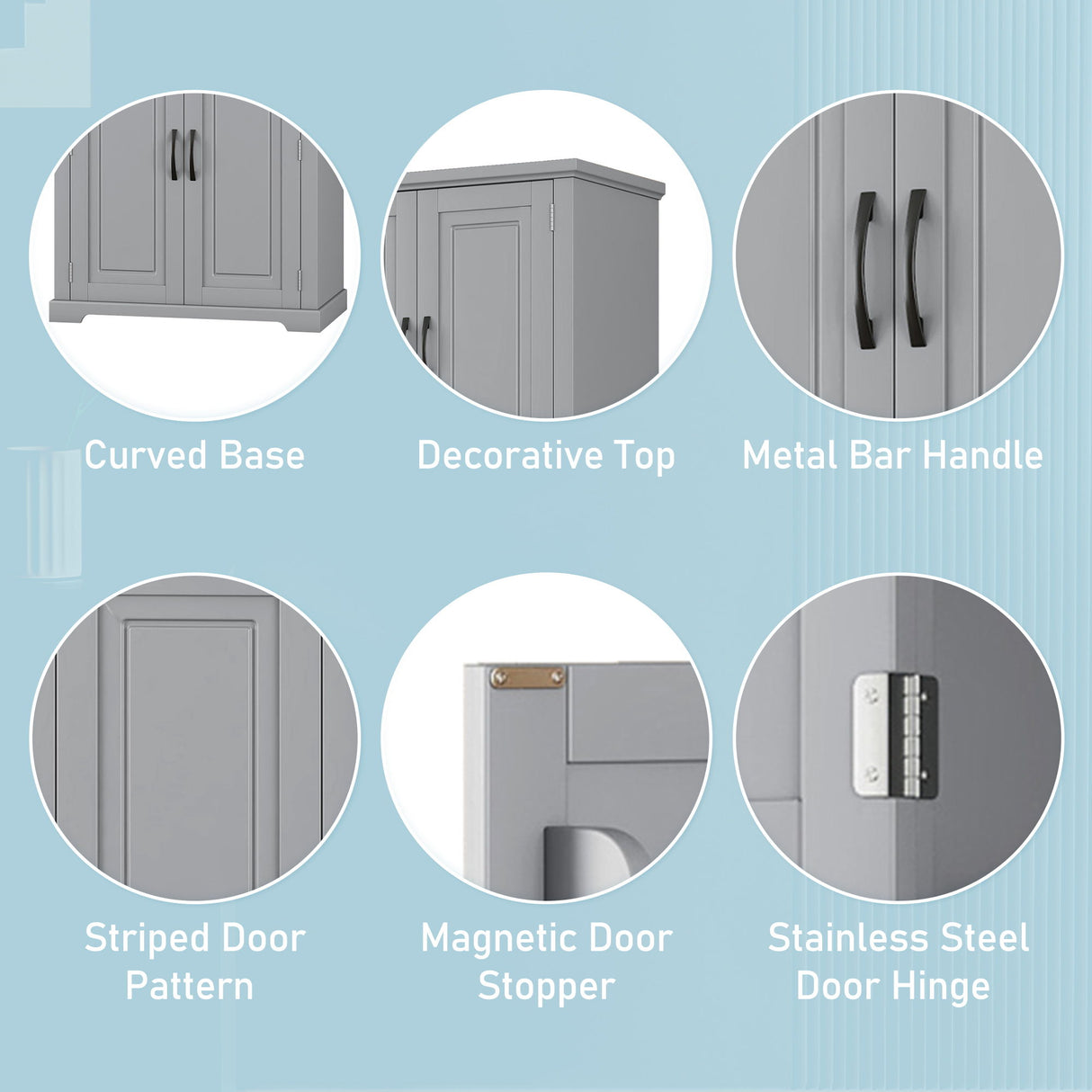 Bathroom Storage Cabinet With Multifunctional Storage Space, Drawer With Slide Rails, Adjustable Shelf