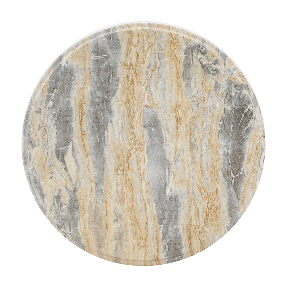 Modern Marble-Look Stool