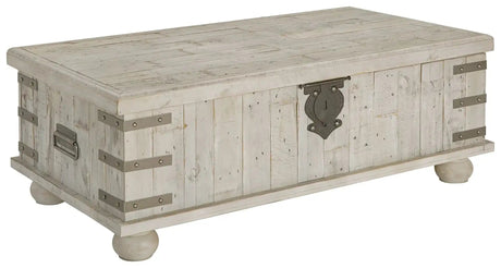 Carynhurst - Lift Top Cocktail Table - White Wash Gray - Best Buy Furniture