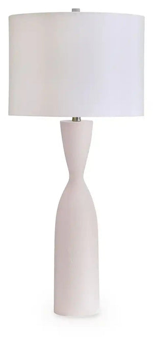 Davinford - Poly Table Lamp - White - Best Buy Furniture