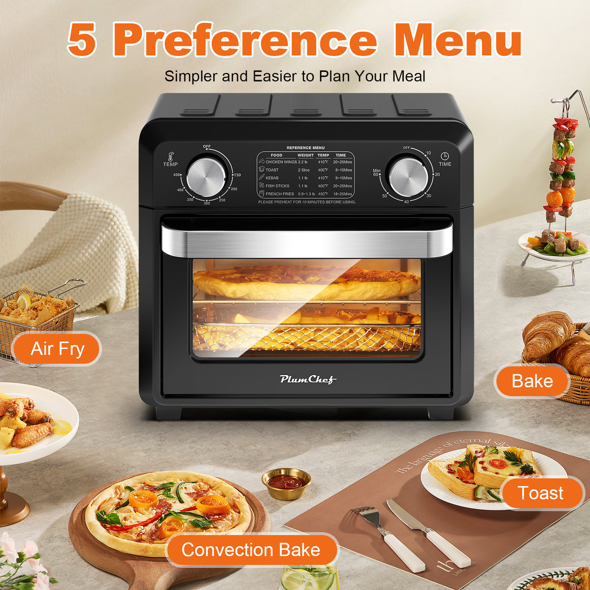 GBK 11QT Compact Air Fryer Toaster Oven