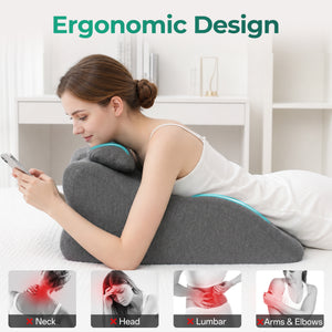 Ergonomic Spinal Posture Support & Multi-Functional Bed Pillow - Grey