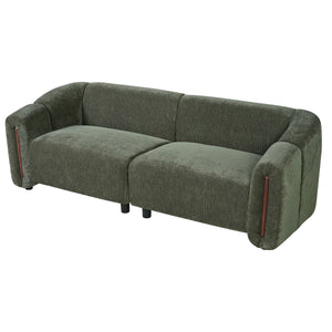 87.4" Modern Minimalist Curved Block Sofa