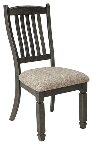 Tyler Creek - Dining UPH Side Chair (Set of 2) - Slatback - Black / Grayish Brown - Best Buy Furniture