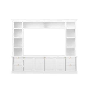 All-In-One TV Stand With Bookcase For TVs Up To 70"