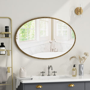 Iron Art Oval Retro Mirror